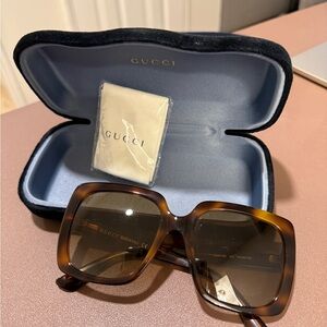 Gucci Women's Brown Square Sunglasses